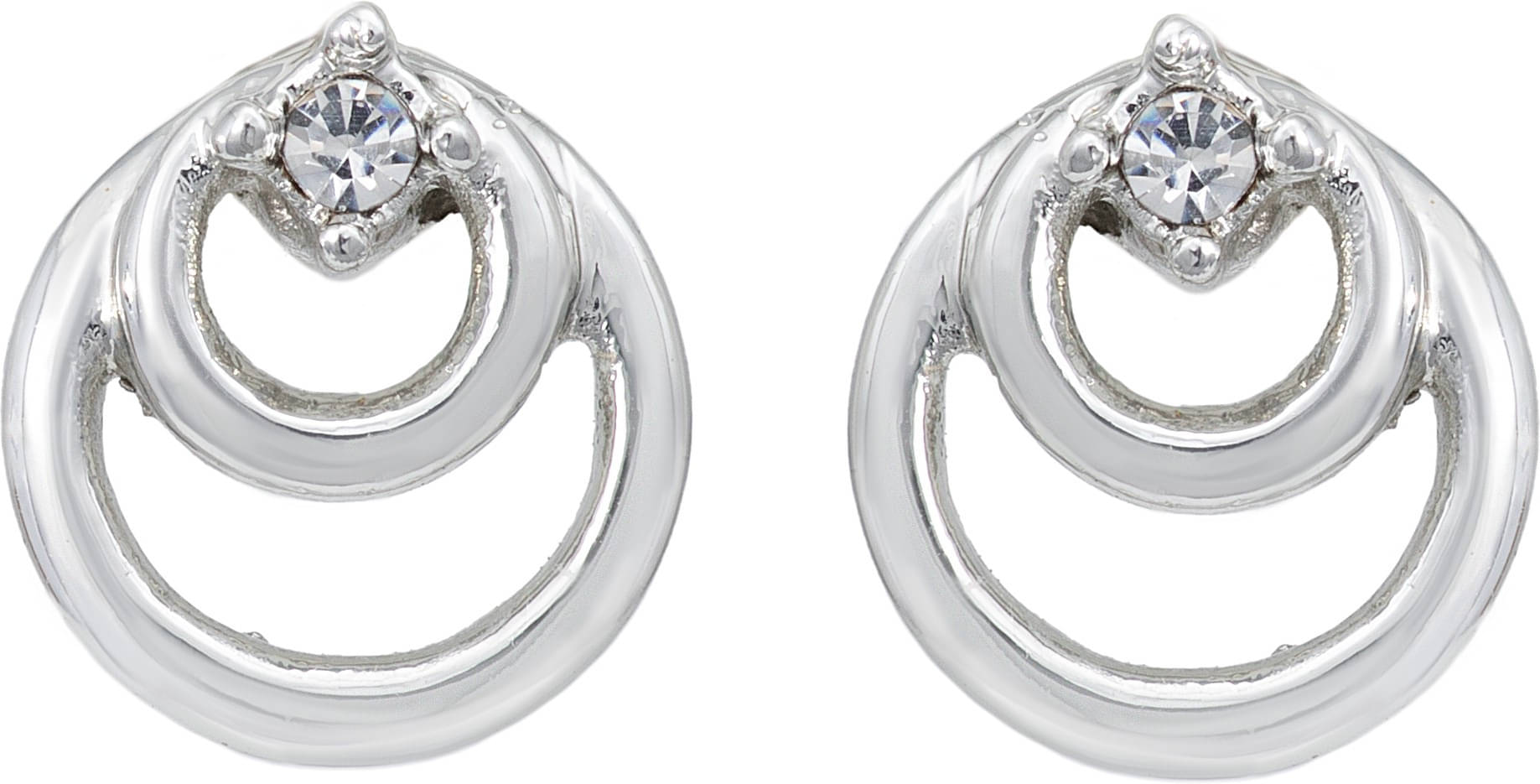     			Estele White Stud Earrings ( Pack of 1 )