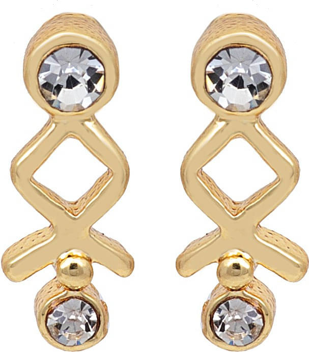     			Estele White Stud Earrings ( Pack of 1 )
