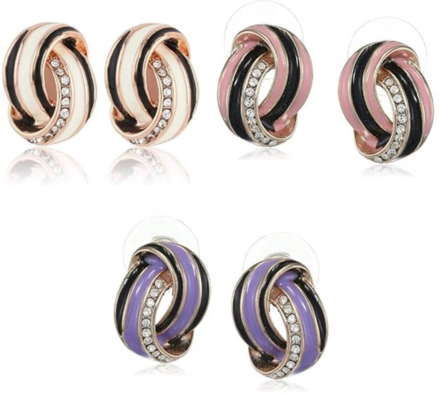     			Estele White Stud Earrings ( Pack of 1 )