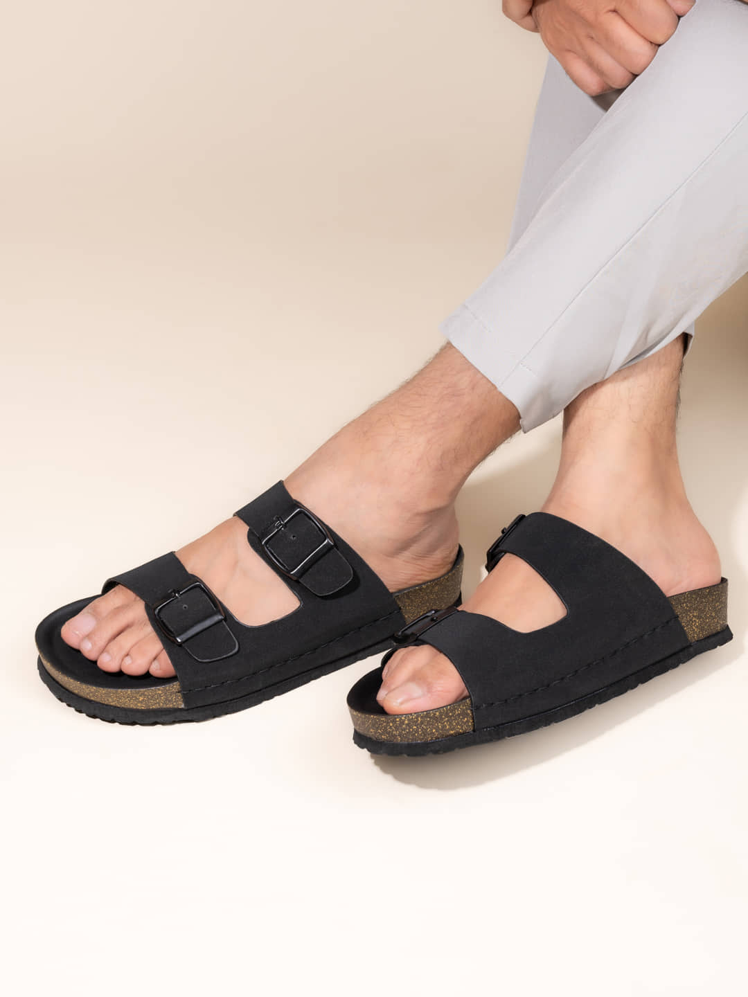 Fentacia Black Men's Slide Flip Flop