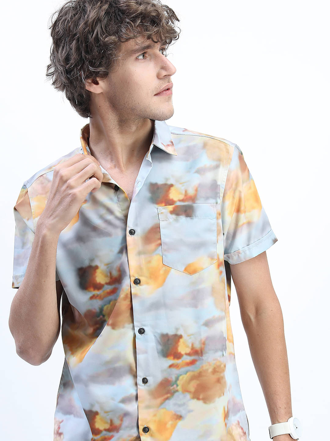 Highlander Polyester Slim Fit Printed Half Sleeves Men's Casual Shirt - Grey ( Pack of 1 ) Highlander Polyester Slim Fit Printed Half Sleeves Men's Casual Shirt - Grey ( Pack of 1 )