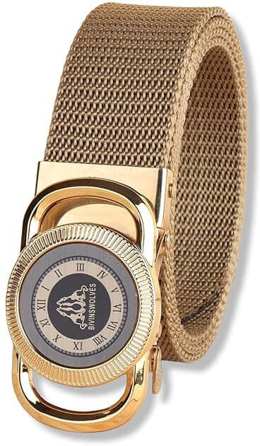     			JDL - Beige Nylon Men's Casual Belt ( Pack of 1 )