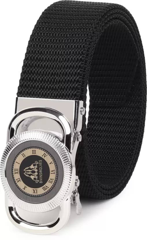     			JDL - Black Nylon Men's Casual Belt ( Pack of 1 )
