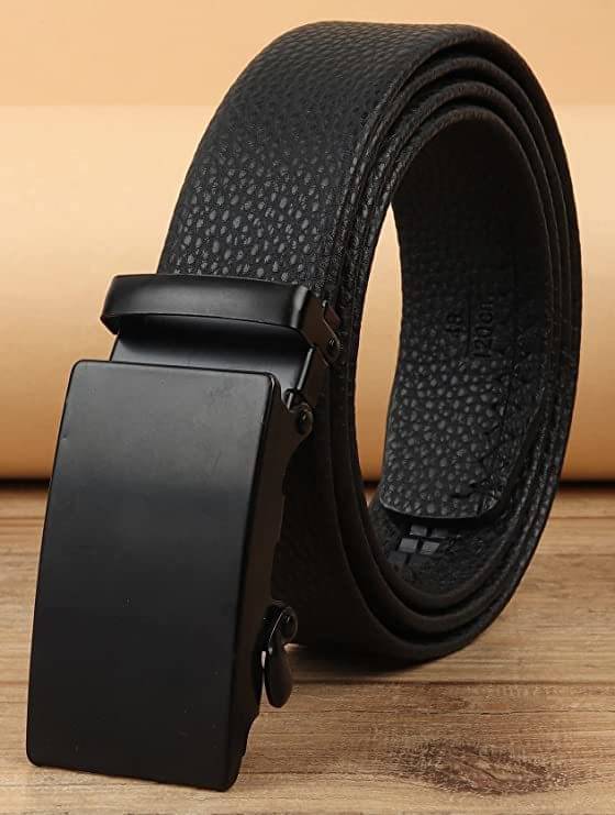     			JDL - Black PU Men's Casual Belt ( Pack of 1 )