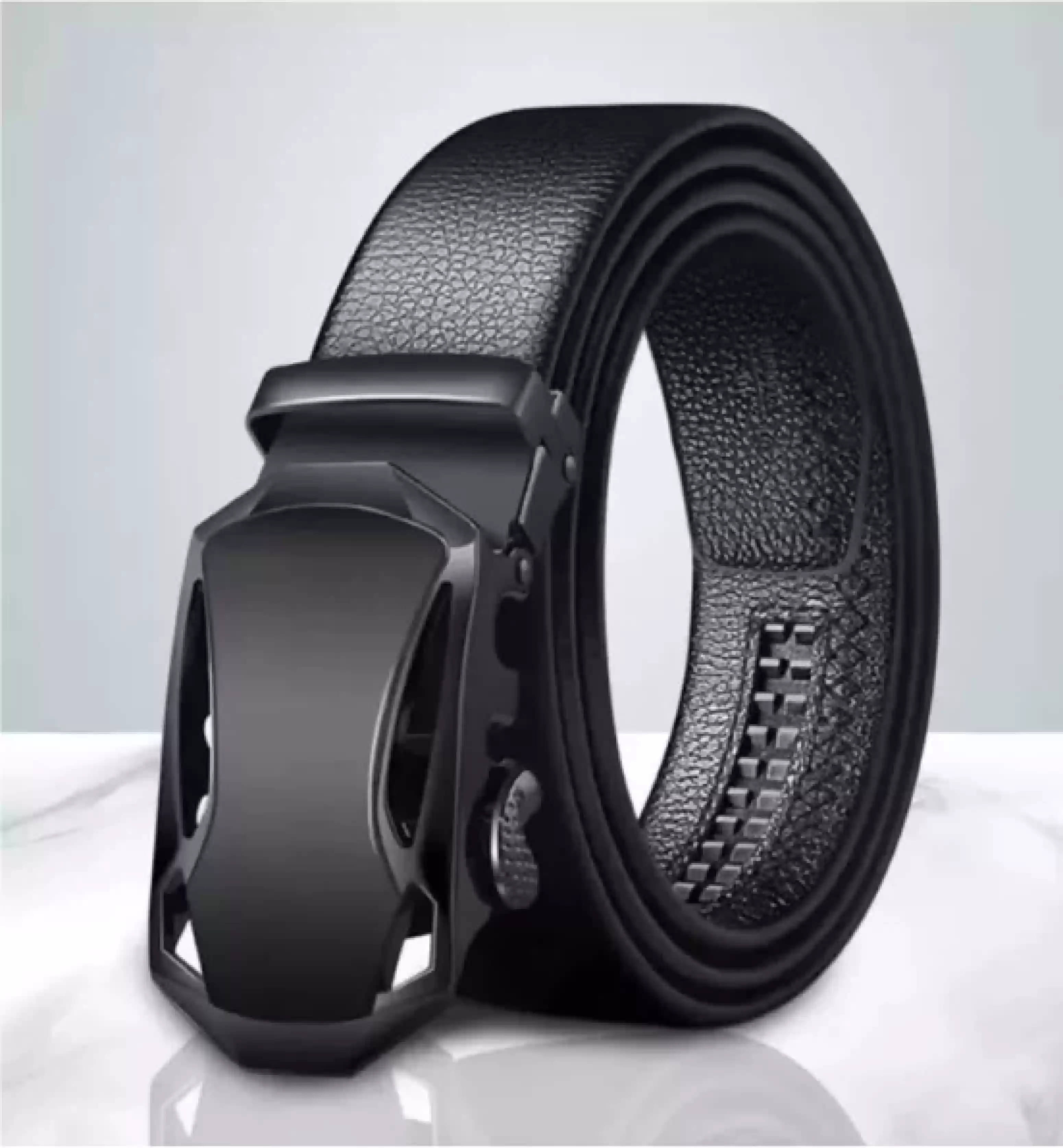     			JDL - Black PU Men's Casual Belt ( Pack of 1 )