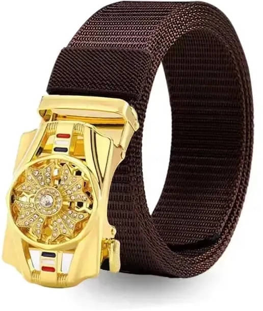     			JDL - Brown Nylon Men's Casual Belt ( Pack of 1 )
