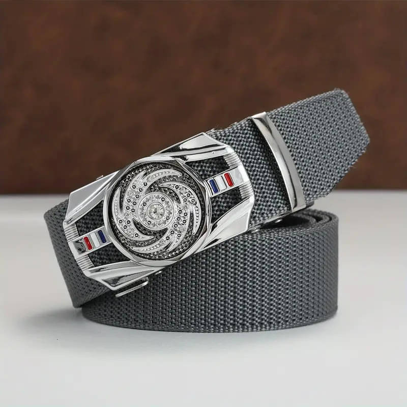 JDL - Gray Nylon Men's Casual Belt ( Pack of 1 ) JDL - Gray Nylon Men's Casual Belt ( Pack of 1 )