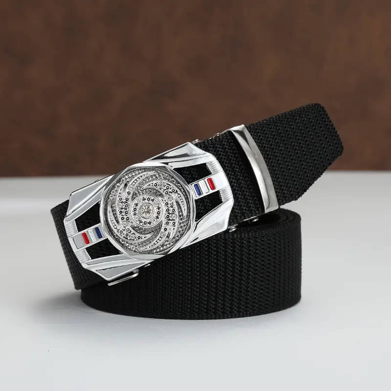     			JDL - Silver Nylon Men's Casual Belt ( Pack of 1 )