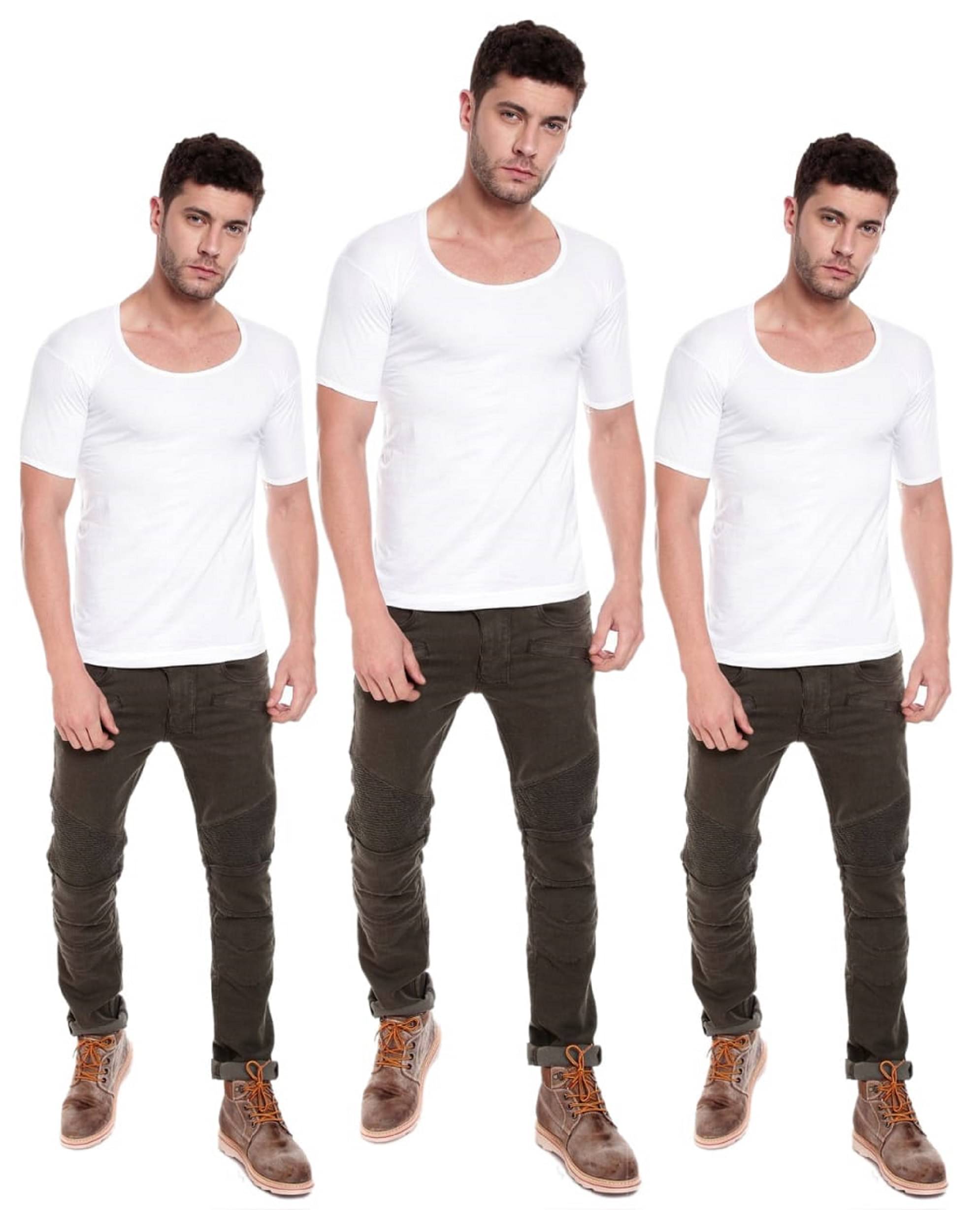     			Johnson Pack of 3 Cotton Basic Vest For Men ( White )