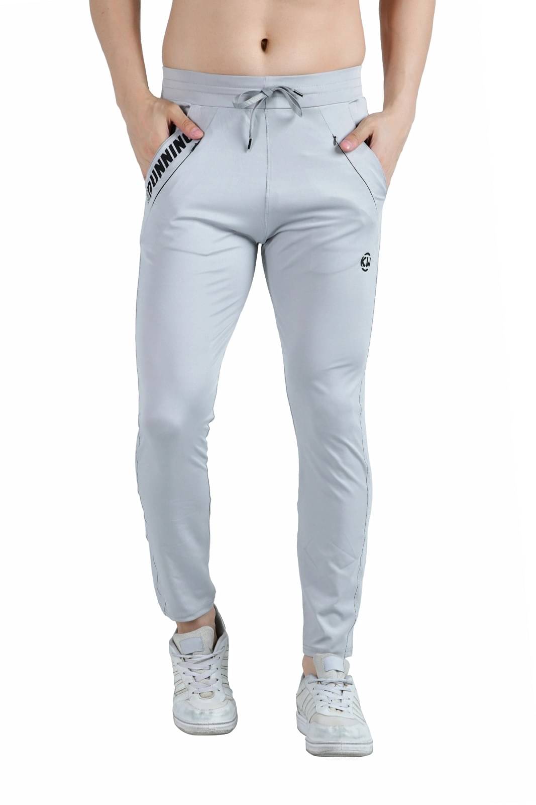 KWINGS Silver Lycra Men's Trackpants ( Pack of 1 ) KWINGS Silver Lycra Men's Trackpants ( Pack of 1 )