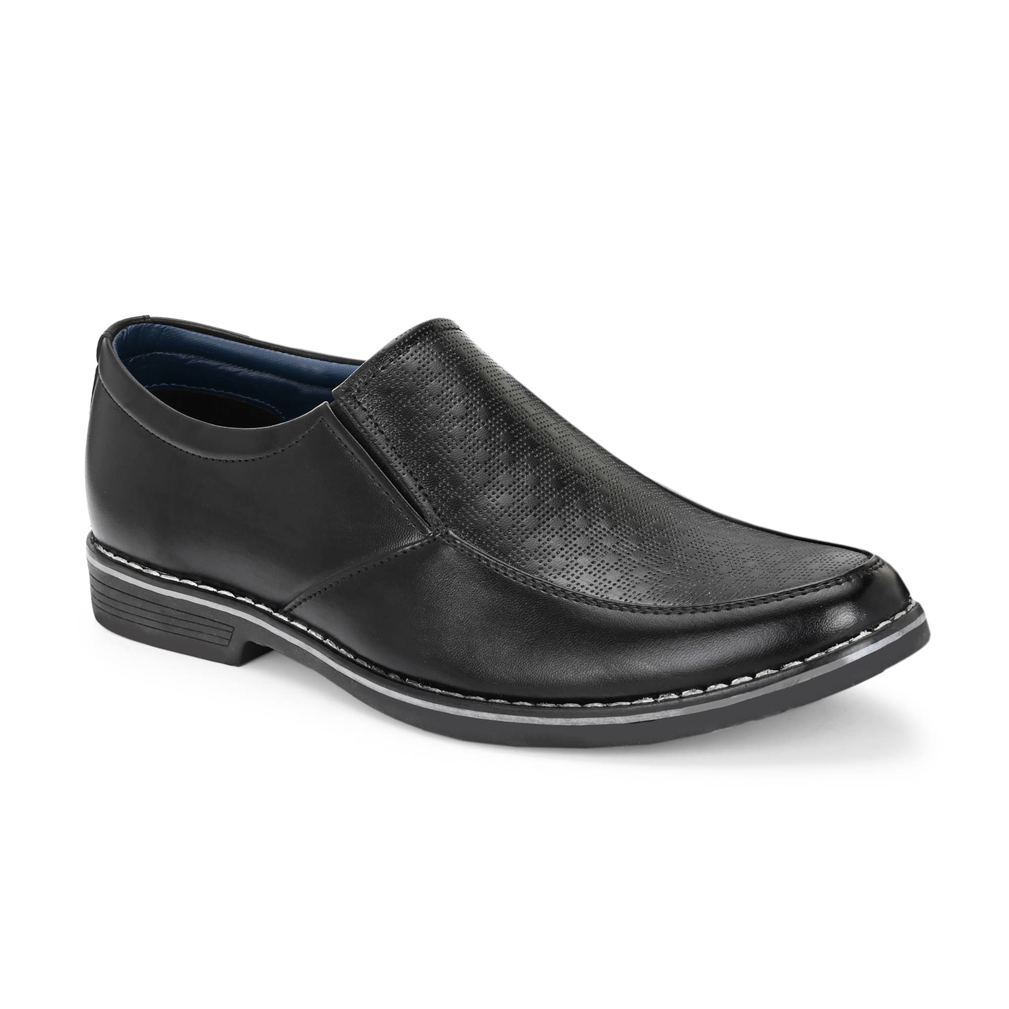 Leeport Black Men's Slip On Formal Shoes     			Leeport Black Men's Slip On Formal Shoes
