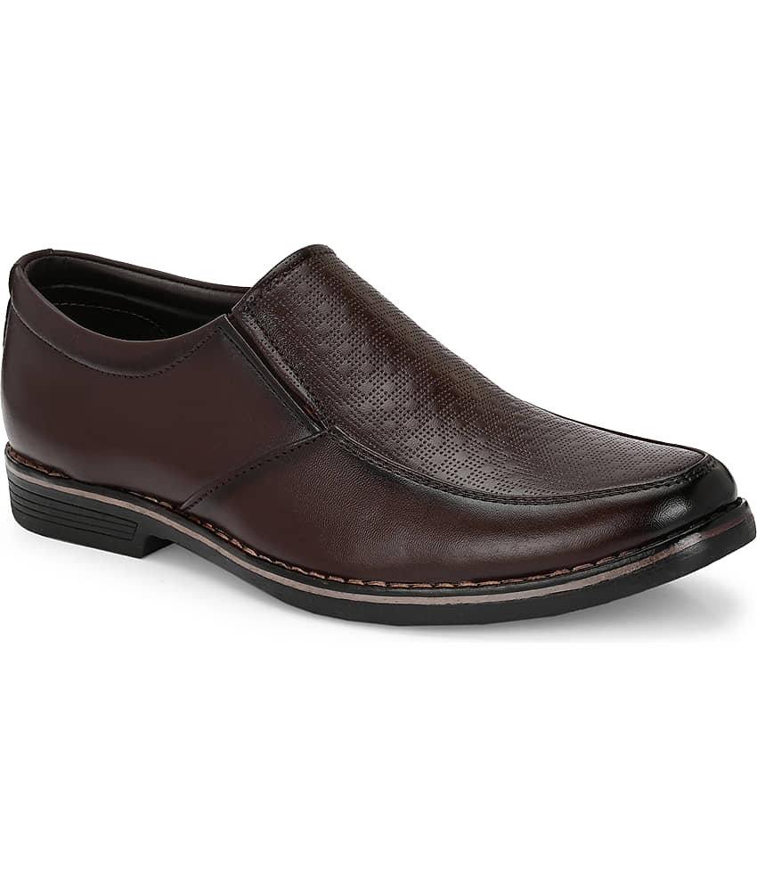 Leeport Brown Men's Slip On Formal Shoes - Formal Shoes | Buy online on ZillyBuy
