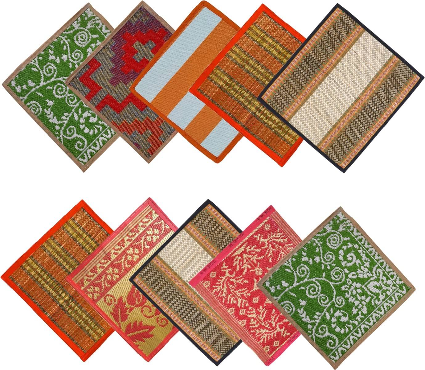 TAARAENTERPRIS Multi Plastic Floor Mat ( Pack of 10 ) TAARAENTERPRIS Multi Plastic Floor Mat ( Pack of 10 )