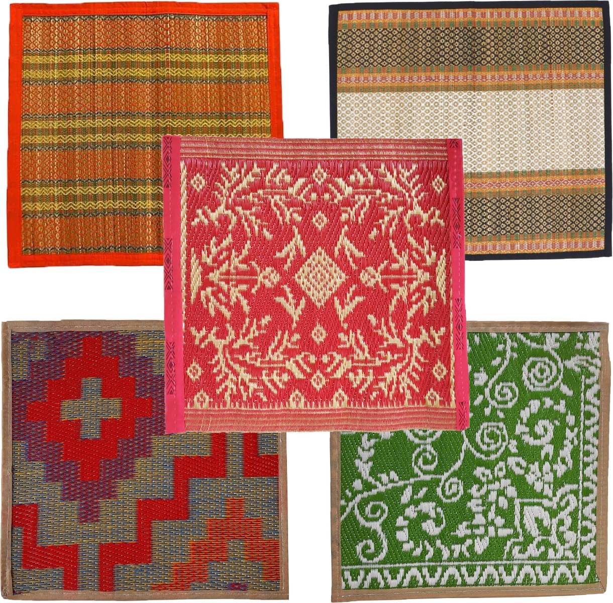     			TAARAENTERPRIS Multi Plastic Floor Mat ( Pack of 5 )