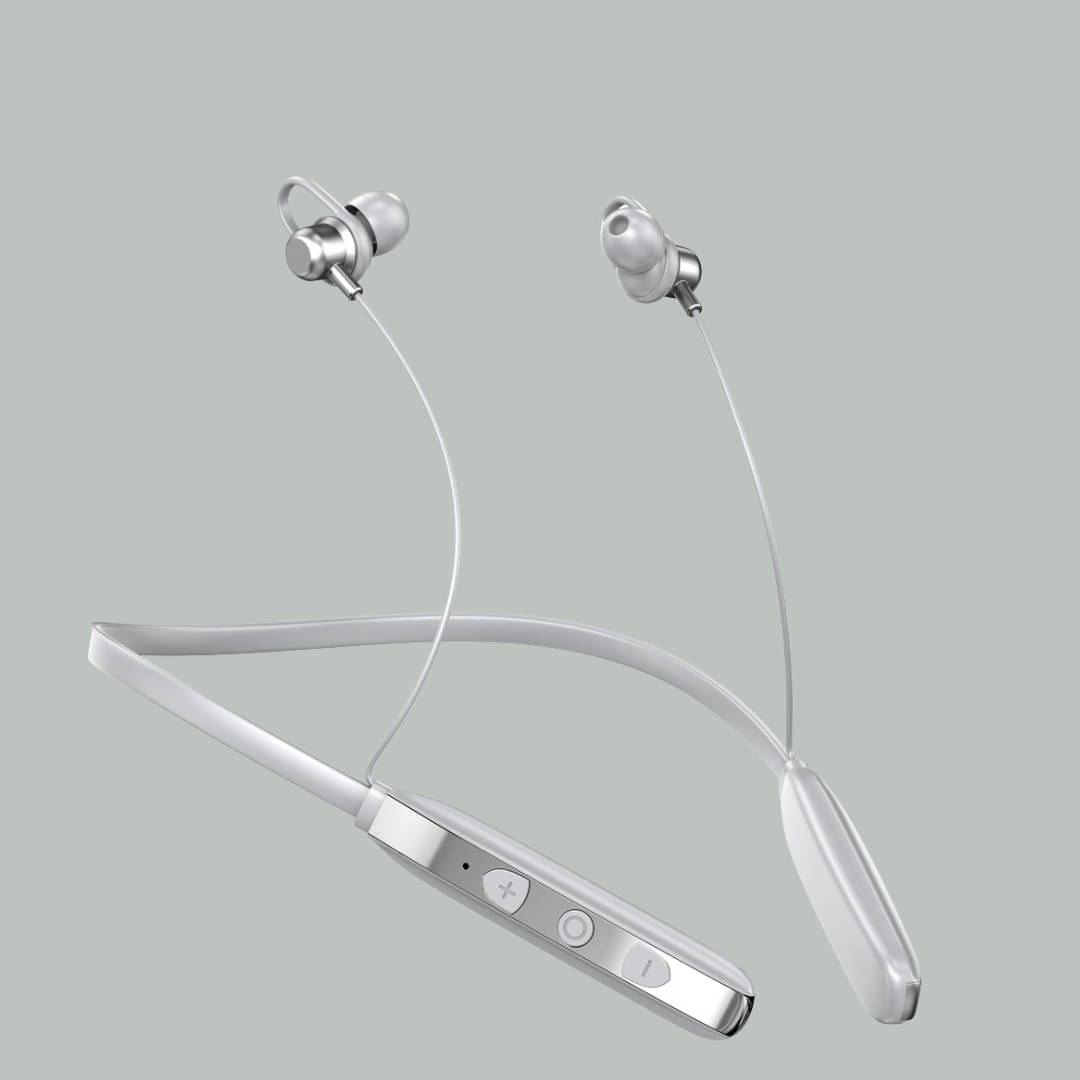 Tecsox In-the-ear Bluetooth Headset with Upto 30h Talktime Deep Bass - White Tecsox In-the-ear Bluetooth Headset with Upto 30h Talktime Deep Bass - White