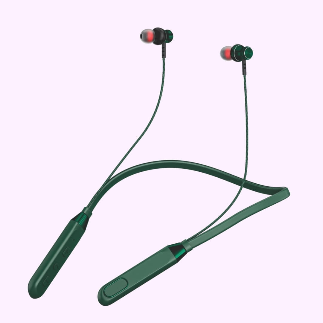     			TecSox Spark411 Bluetooth Neckband | 30H Playtime | Deep Bass | Green