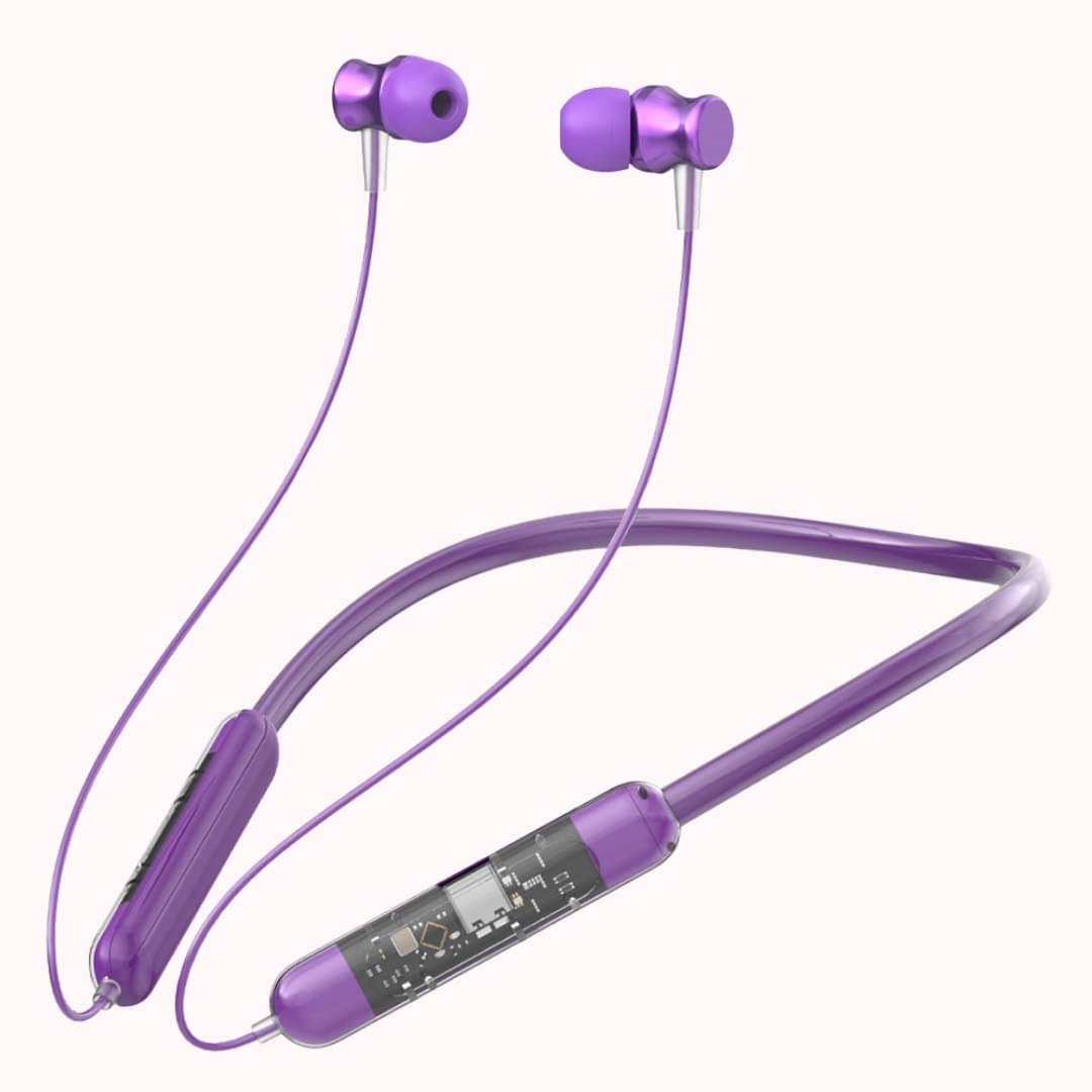 TecSox Verve300 Bluetooth Neckband | 30H Playtime | Deep Bass | Purple TecSox Verve300 Bluetooth Neckband | 30H Playtime | Deep Bass | Purple