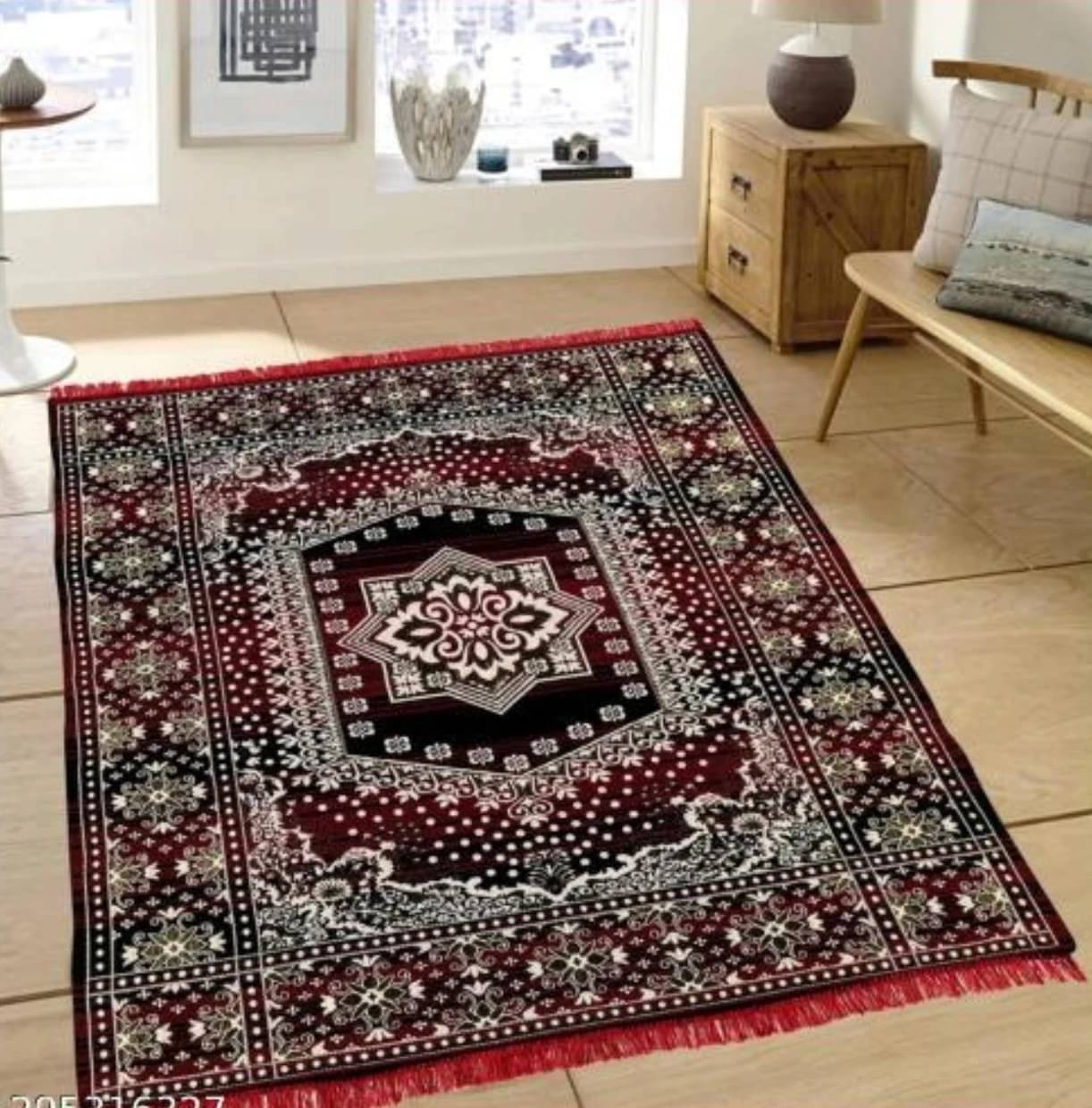     			The Fresh Livery Multi Cotton Carpet Floral 5x7 Ft