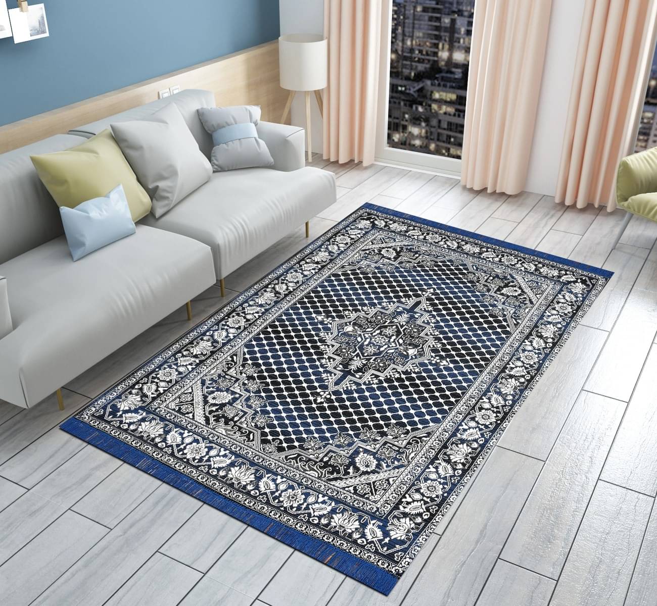     			The Fresh Livery Multi Cotton Carpet Floral 5x7 Ft
