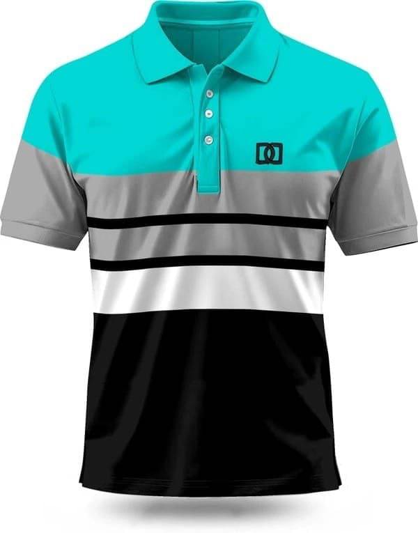     			WELCRON Men Cotton Blend Slim Fit Striped Polo T Shirt ( GREEN )