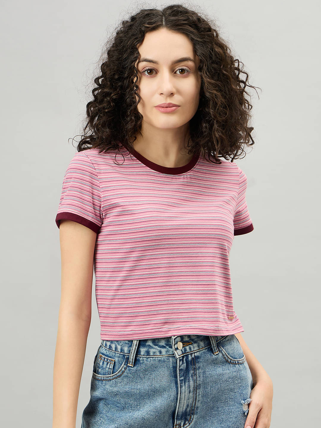     			femea Women's Cotton Crop Top ( Pink )
