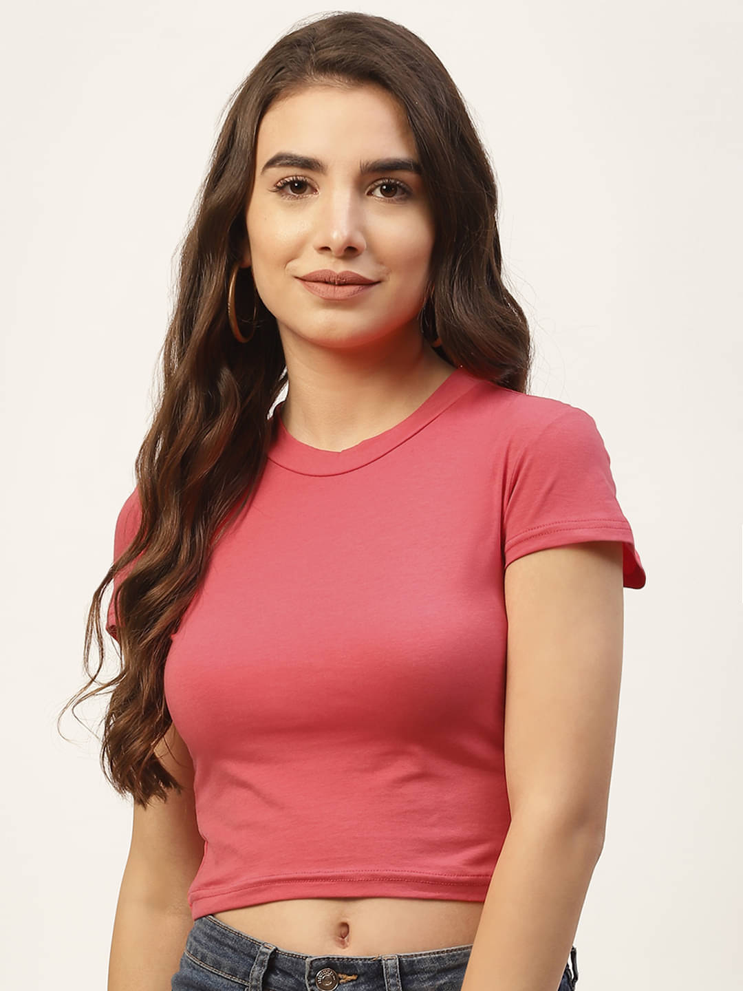     			femea Women's Cotton Crop Top ( Magenta )