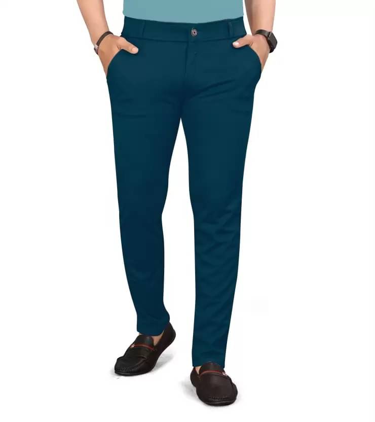     			micotti Slim Flat Men's Trouser - Teal ( Pack of 1 )