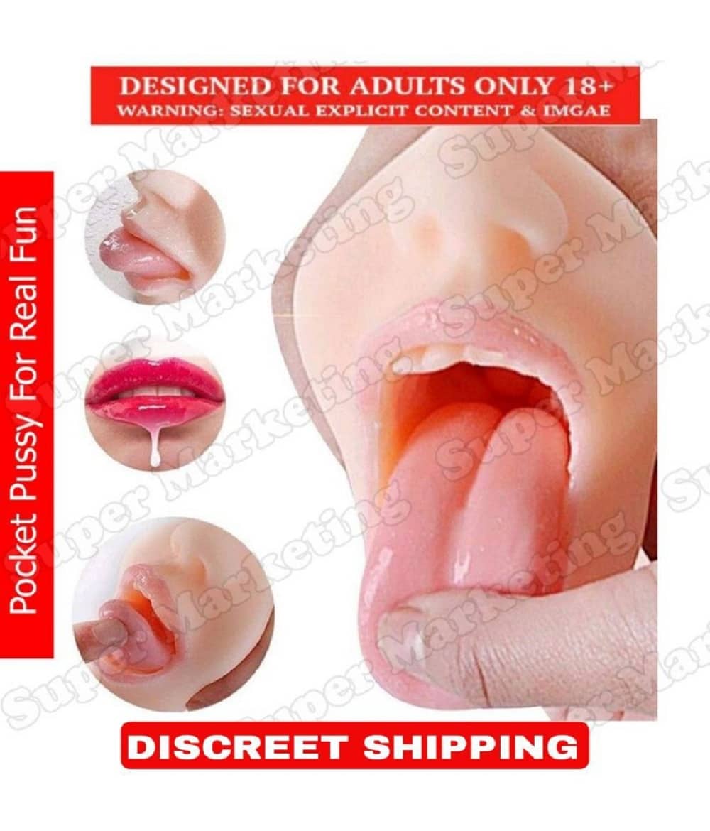 2 In  Mouth  - 3D Pocket Pussy - Blow Job - Indian Dark Male Masturbator Sex Toy For Men By SEX TANTRA