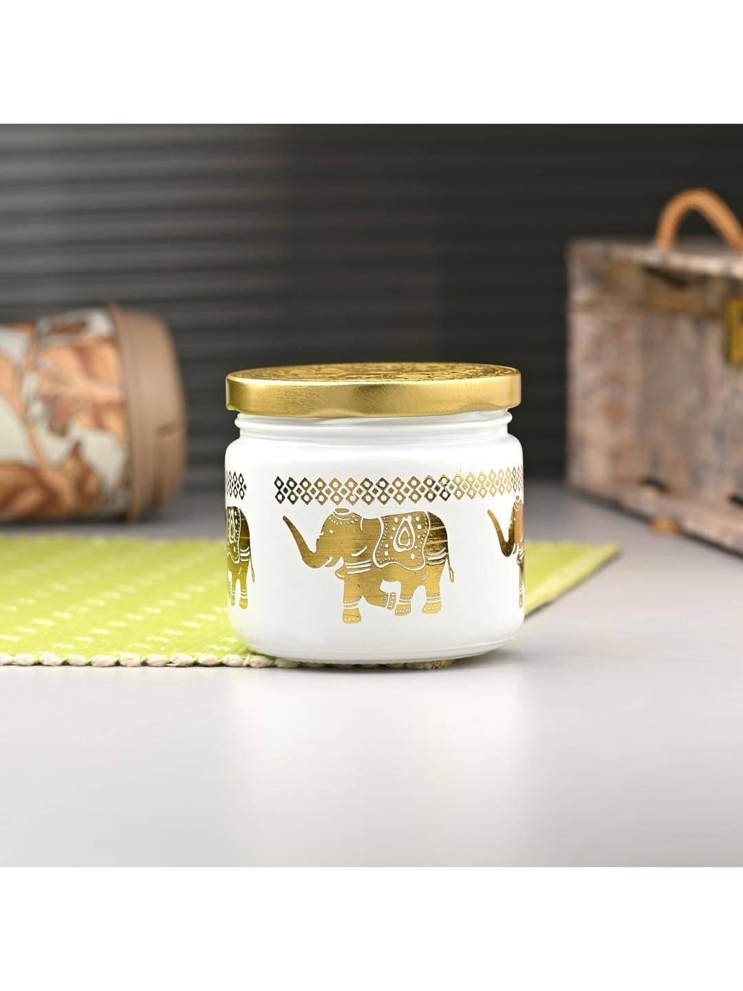AFAST Multipurpose Jar Glass White Tea/Coffee/Sugar Container ( Set of 1 ) AFAST Multipurpose Jar Glass White Tea/Coffee/Sugar Container ( Set of 1 )