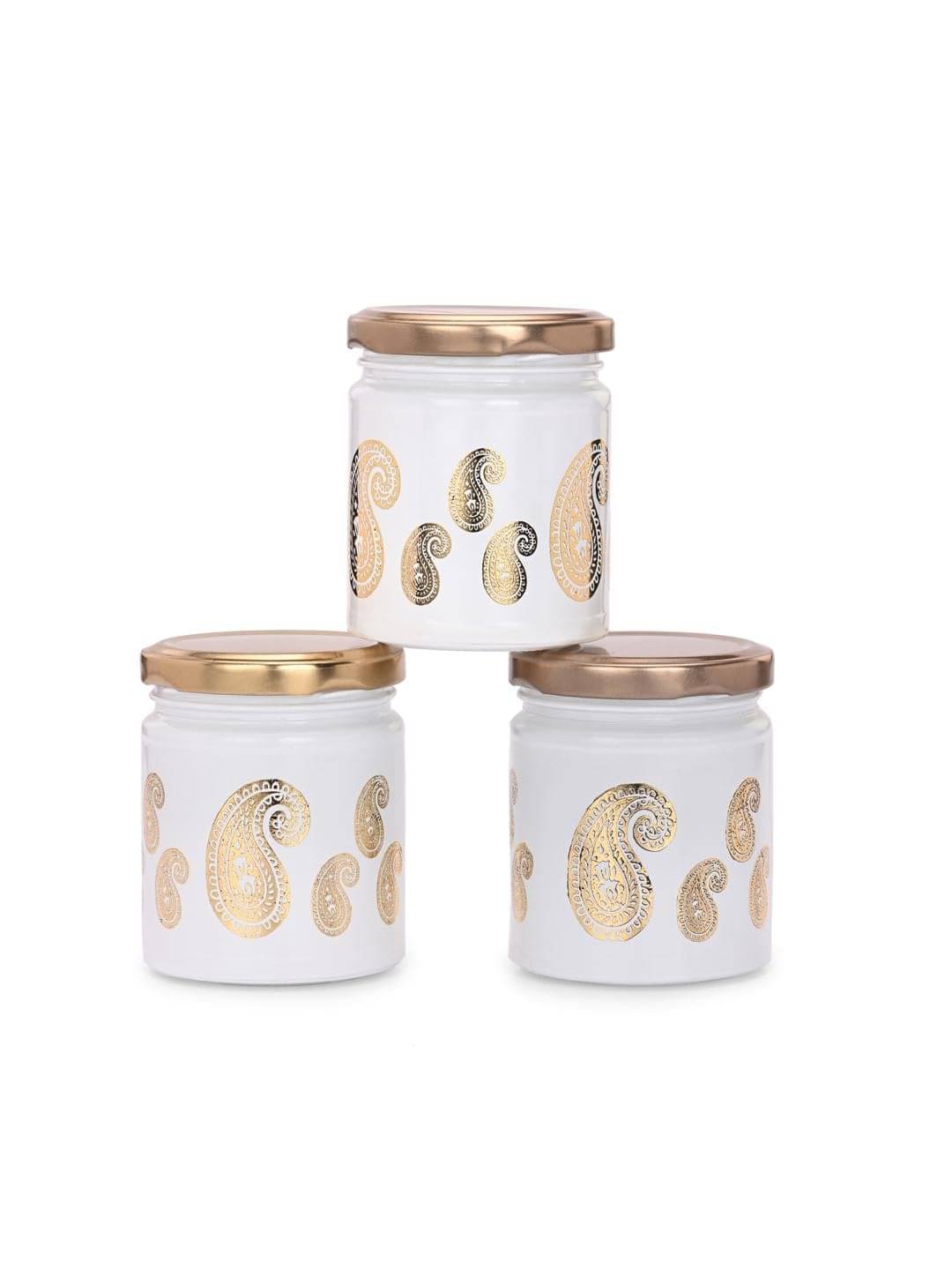     			AFAST Multipurpose Jar Glass White Tea/Coffee/Sugar Container ( Set of 3 )