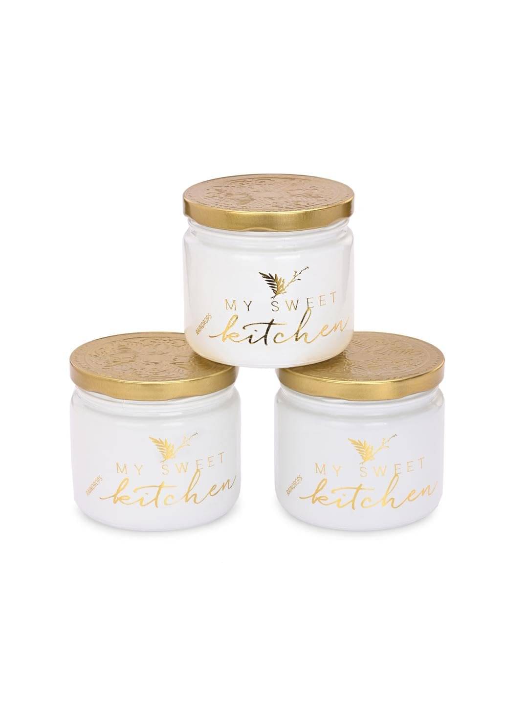 AFAST Multipurpose Jar Glass White Tea/Coffee/Sugar Container ( Set of 3 ) AFAST Multipurpose Jar Glass White Tea/Coffee/Sugar Container ( Set of 3 )