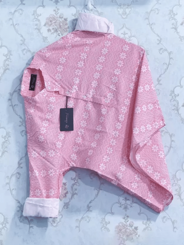     			ARZ Cotton Blend Regular Fit Printed Full Sleeves Men's Casual Shirt - Pink ( Pack of 1 )