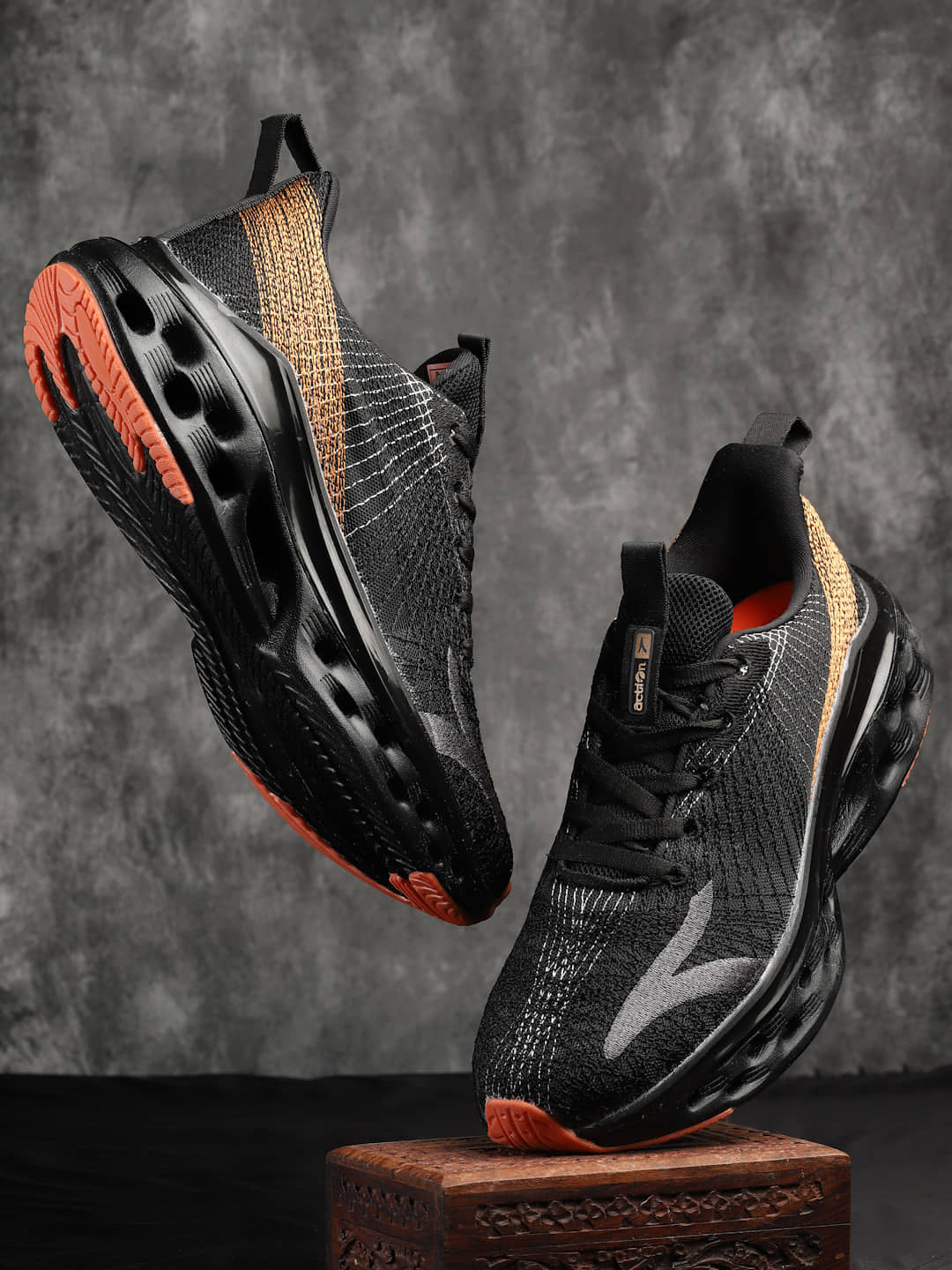 Action Black Men's Sports Running Shoes - Sports Shoes | Buy online on ZillyBuy