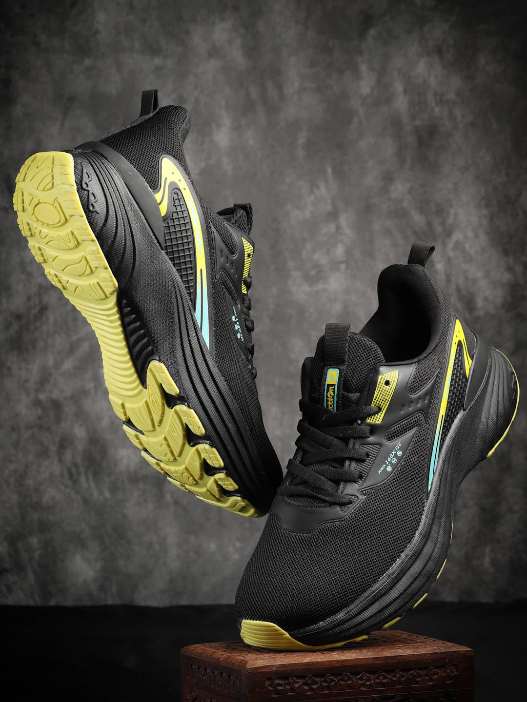 Action Black Men's Sports Running Shoes     			Action Black Men's Sports Running Shoes