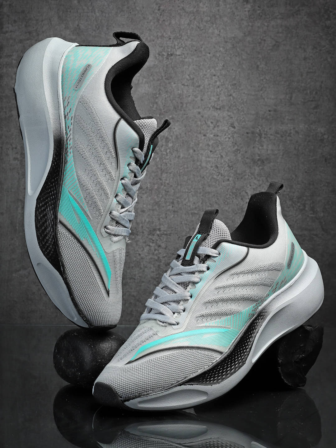     			Action Dark Grey Men's Sports Running Shoes