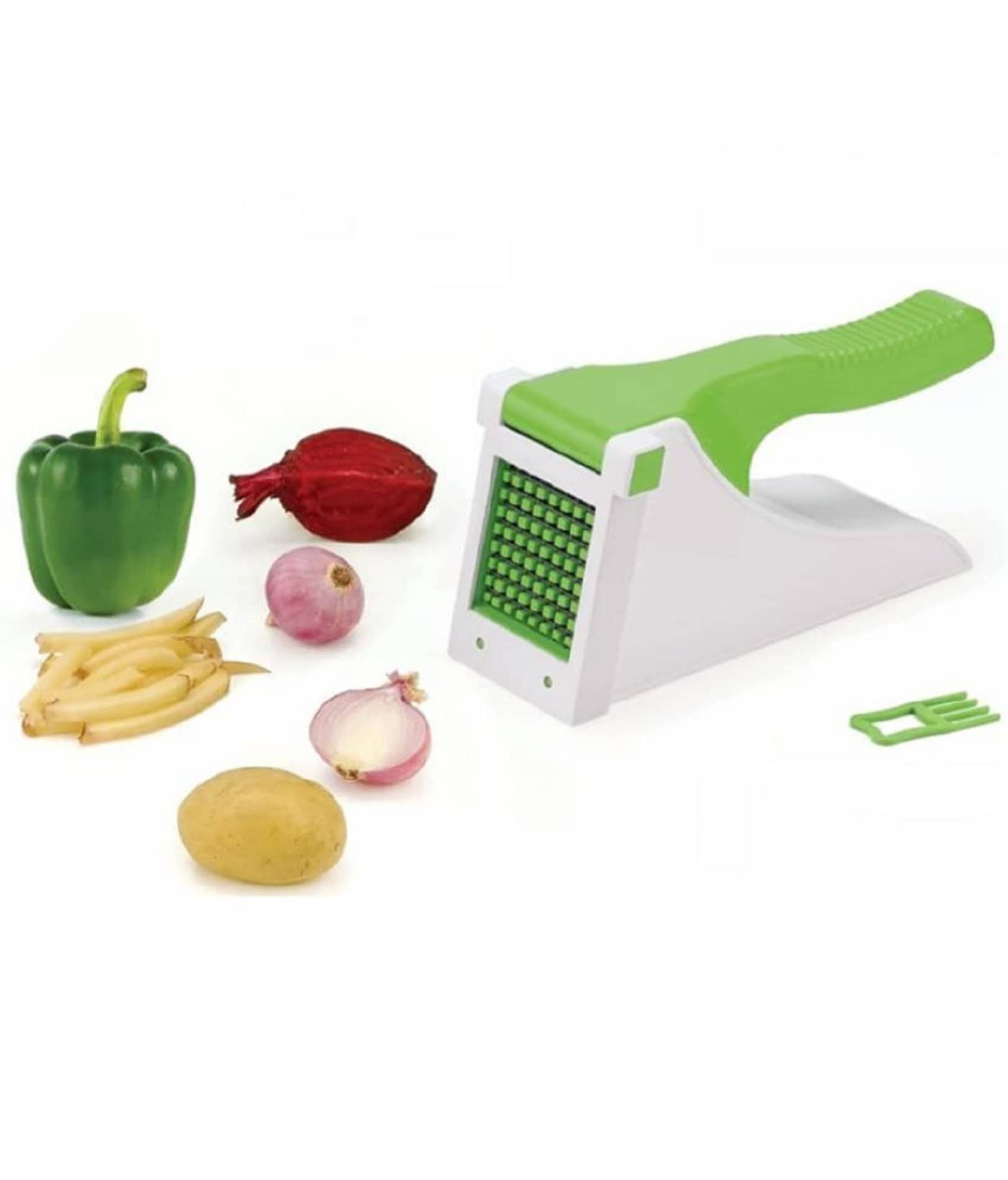 Analog Kitchenware Green Plastic French Fry, Finger Chips Maker, Dicer, Chopper ( Set of 1 )