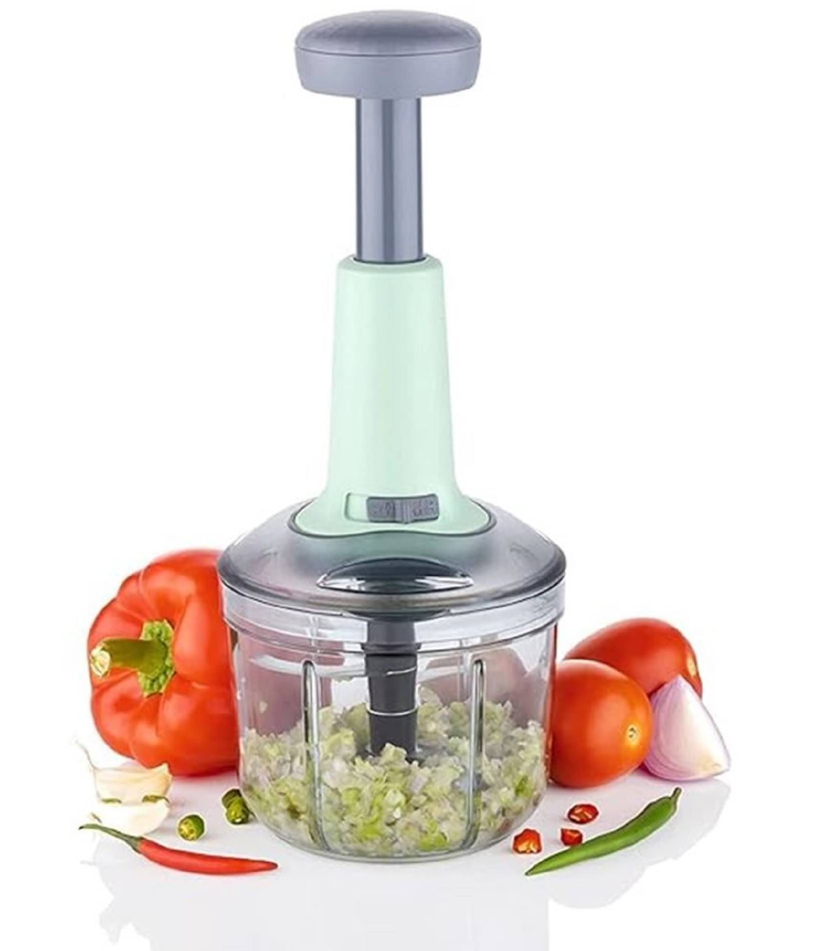     			Analog Kitchenware Green Plastic Mannual Chopper 900 ml ( Pack of 1 )
