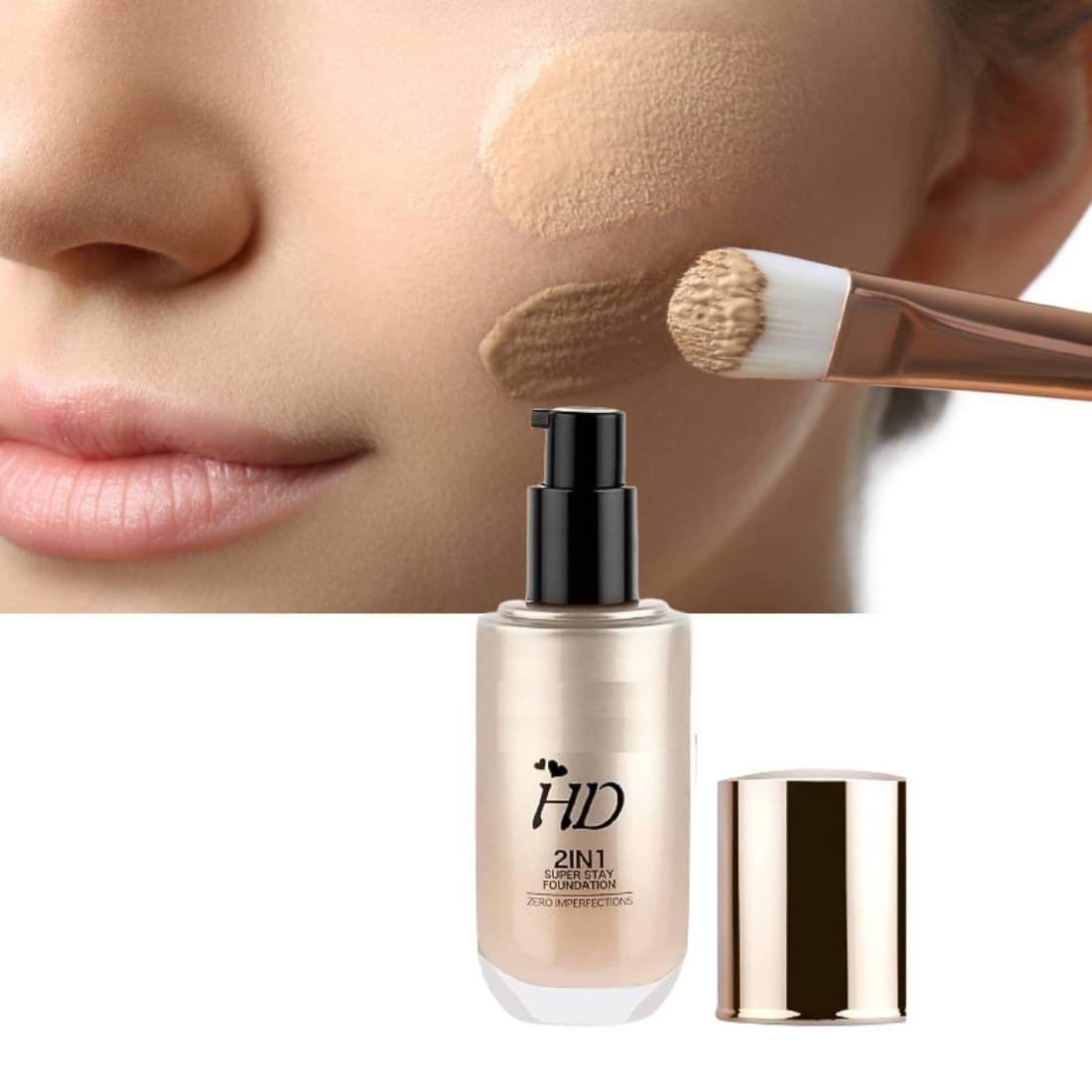     			RED4 Waterproof Super Saty Liquid HD Foundation For All Skin Type( Pack of 1 )