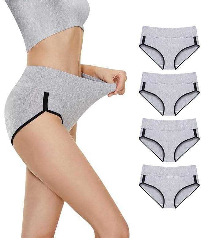     			Bebron Pack of 4 Cotton Lycra Hipster For Women ( Grey )