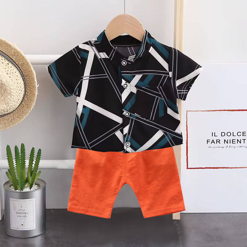 DANGAR Pack of 1 Unisex Cotton Blend Shirt & Shorts Set ( Black ) DANGAR Pack of 1 Unisex Cotton Blend Shirt & Shorts Set ( Black )