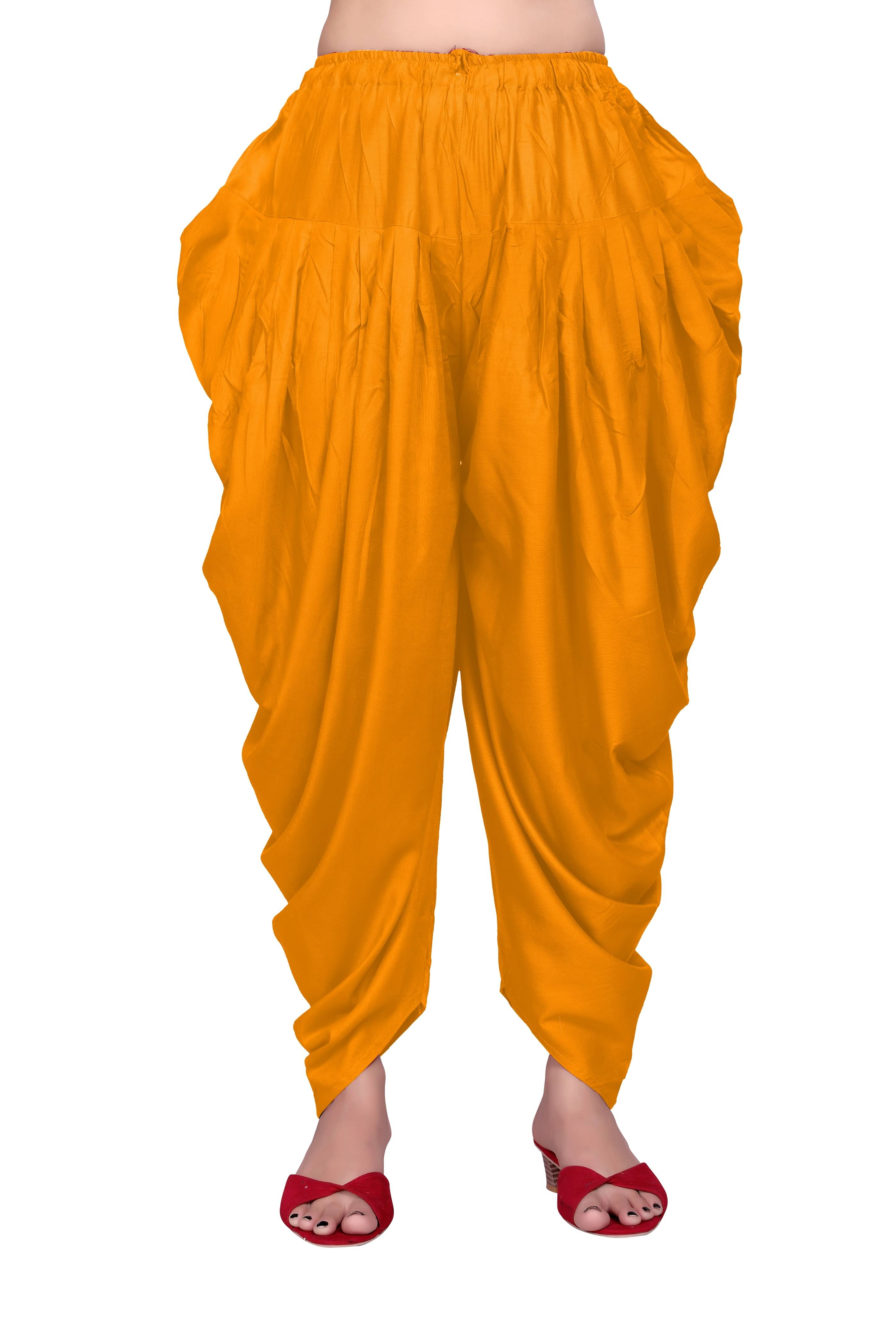     			DELTIN HUB Pack of 1 Cotton Blend Women's Patiala ( Mustard )