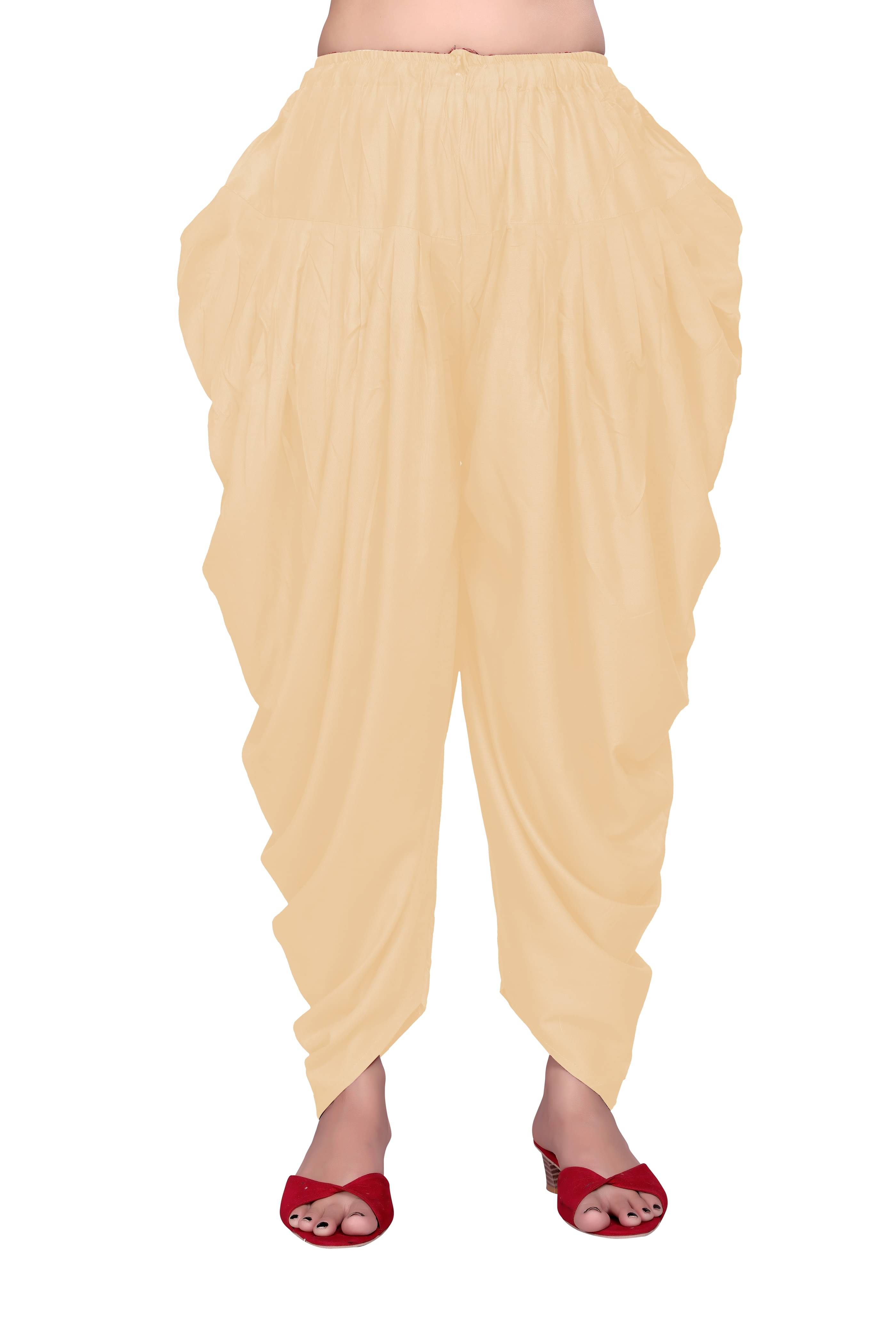     			DELTIN HUB Pack of 1 Cotton Blend Women's Patiala ( Beige )