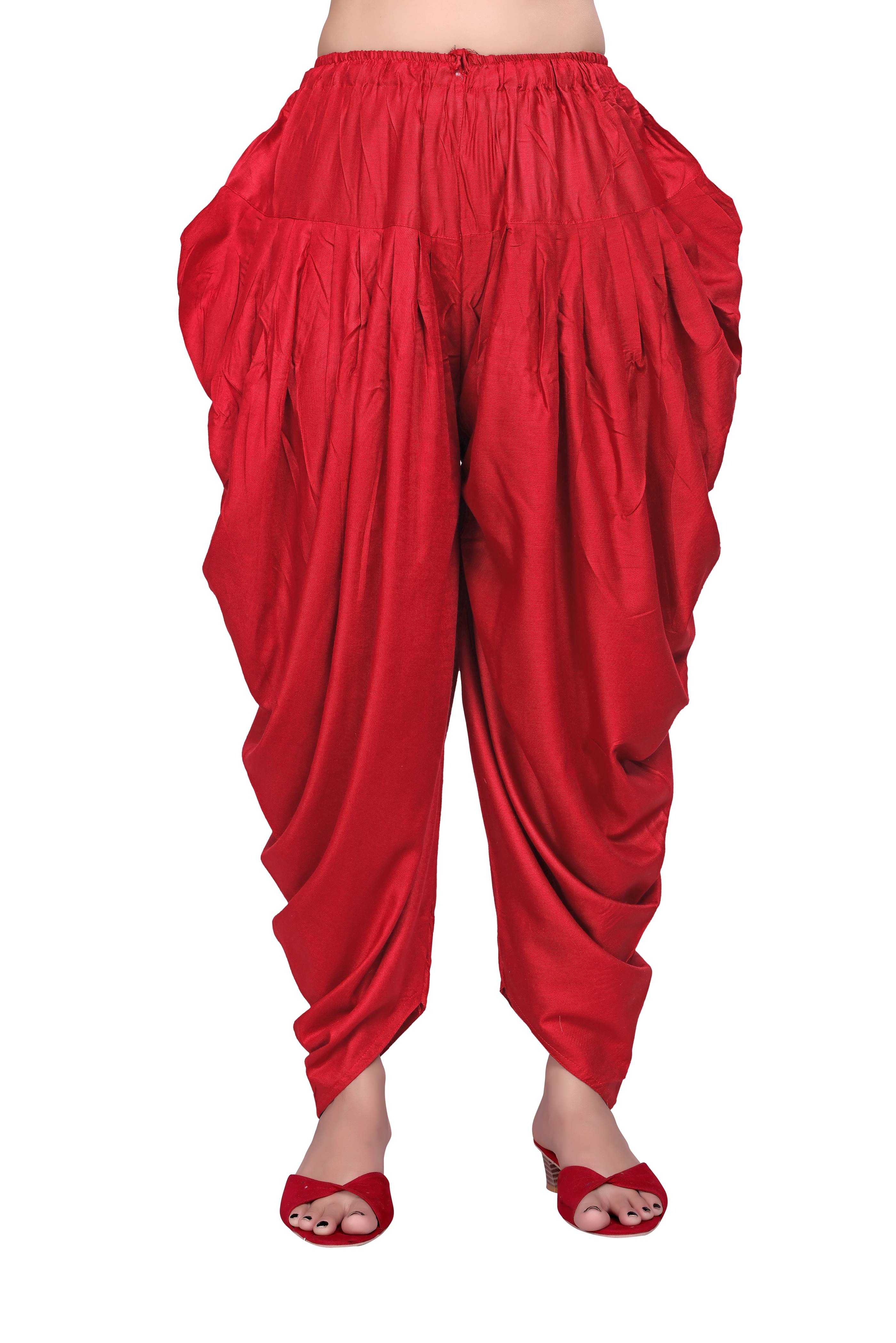     			DELTIN HUB Pack of 1 Cotton Blend Women's Patiala ( Red )
