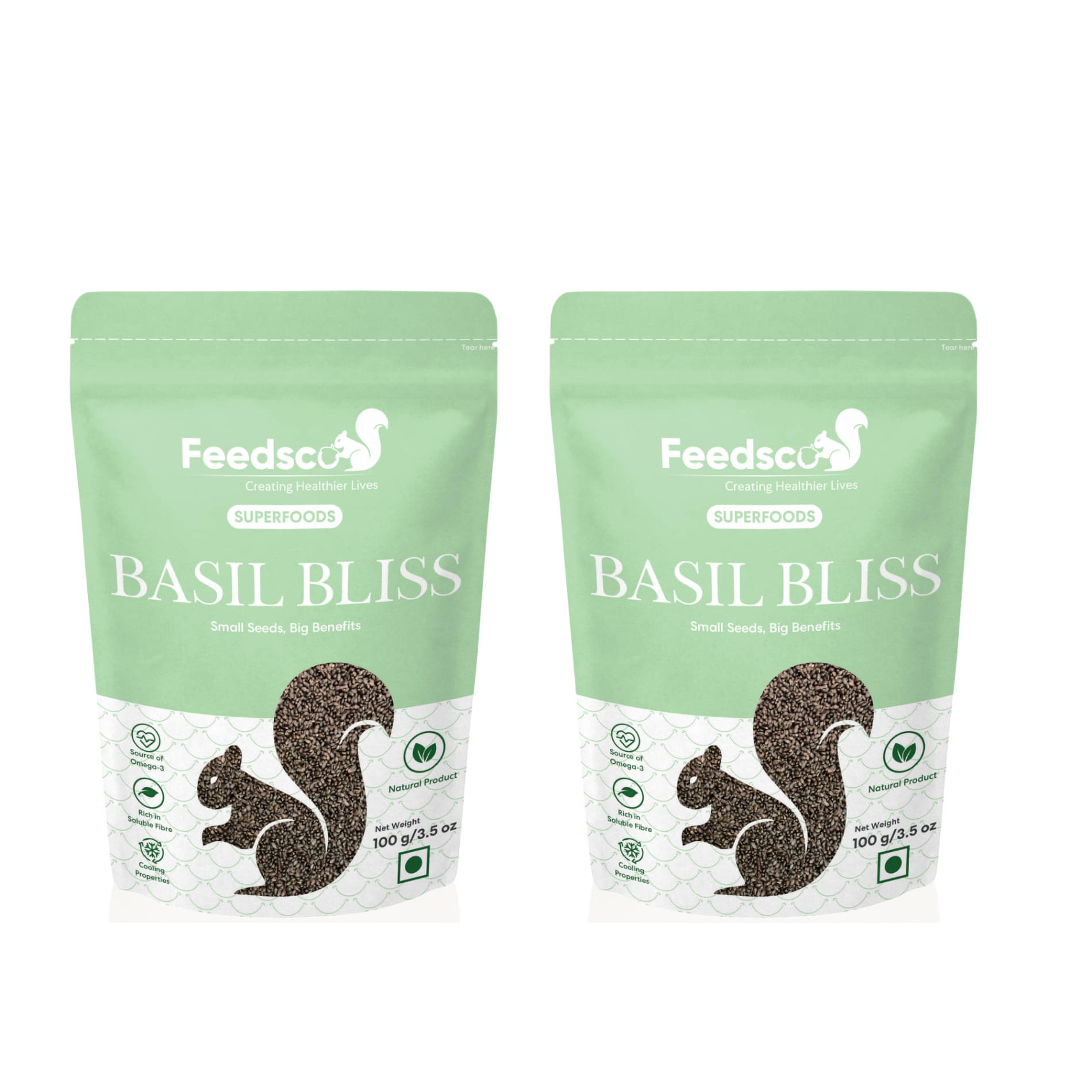     			Feedsco Basil Seeds ( Pack of 1 )