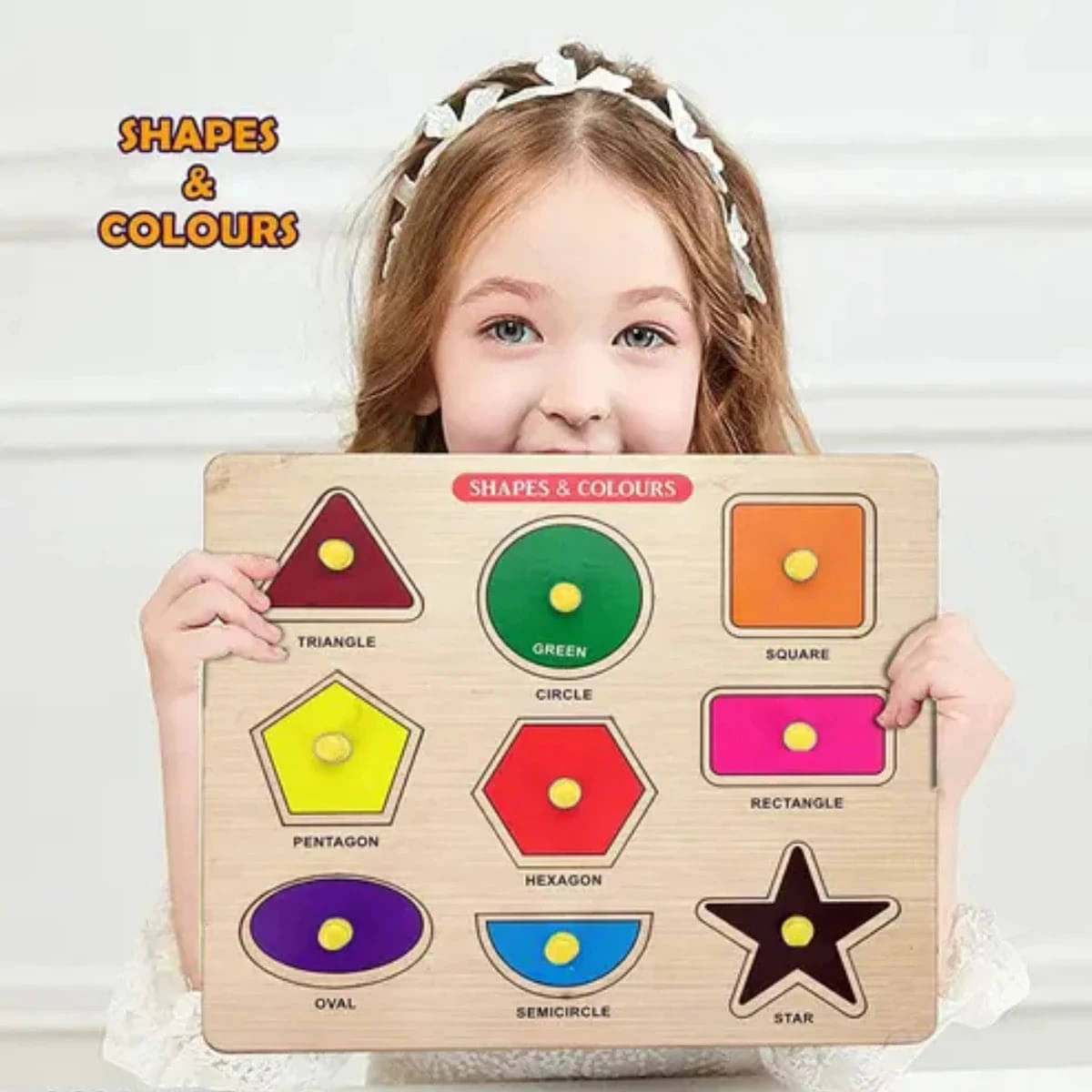 Five Shape Toddler Puzzle Toddler Preschool Learning Toy|(5Geometry Pieces) Five Shape Toddler Puzzle Toddler Preschool Learning Toy|(5Geometry Pieces)