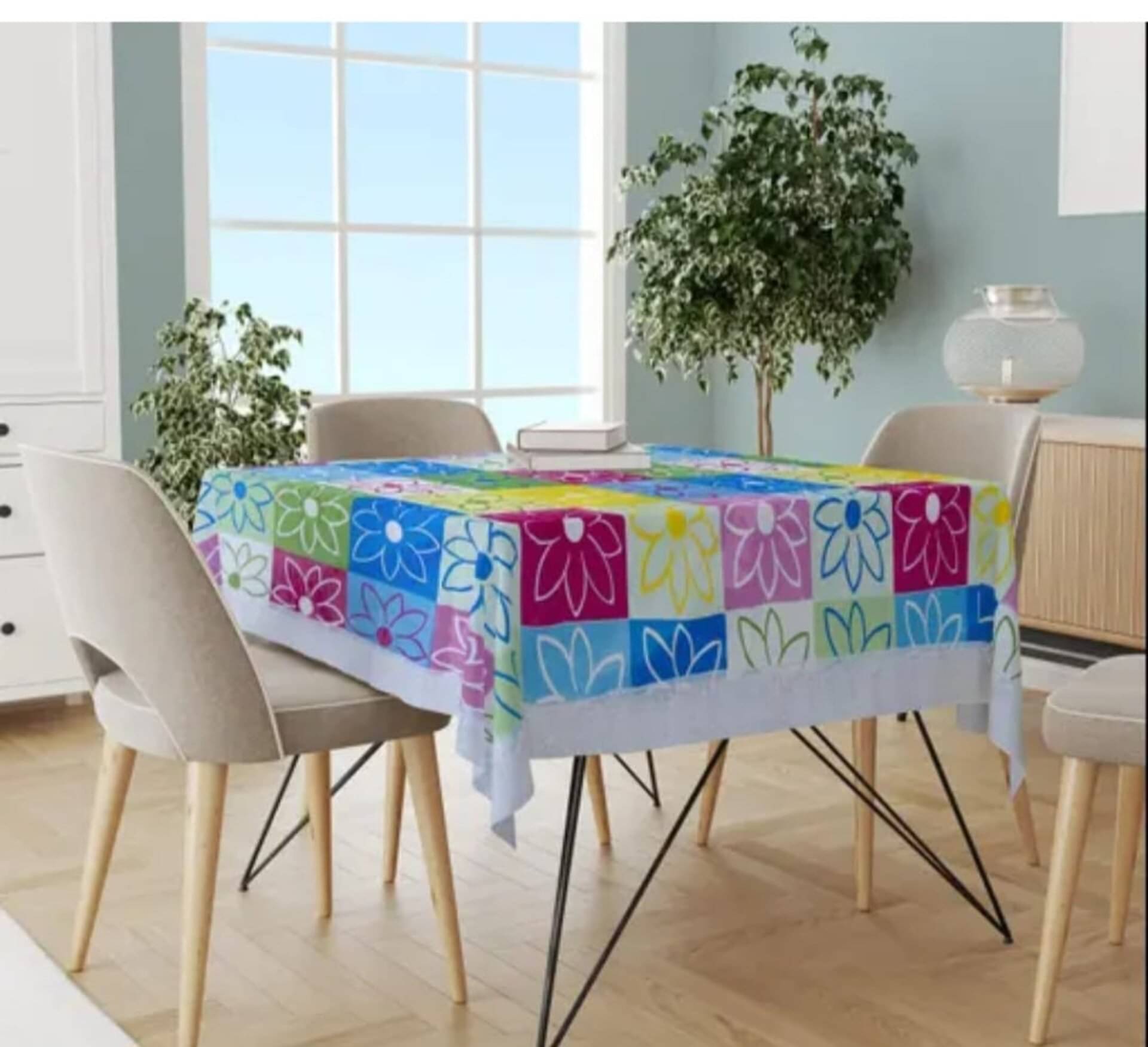 GEPNING Printed PVC 6 Seater Rectangle Table Cover ( 60 x 40 ) cm Pack of 6 Multicolor GEPNING Printed PVC 6 Seater Rectangle Table Cover ( 60 x 40 ) cm Pack of 6 Multicolor