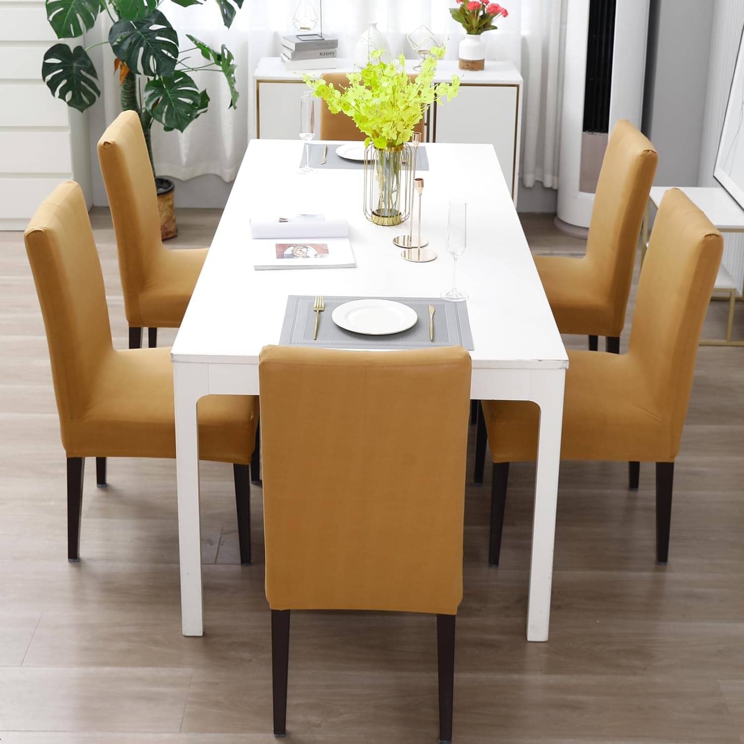     			GIFTS ISLAND 6 Seater Polyester Chair Cover ( Pack of 6 )