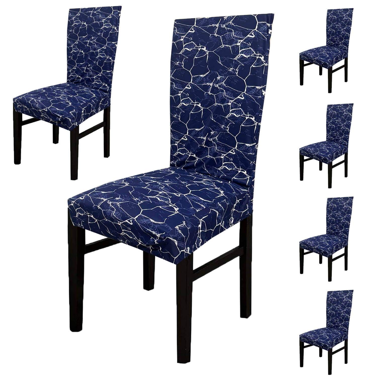     			GIFTS ISLAND 6 Seater Polyester Chair Cover ( Pack of 6 )