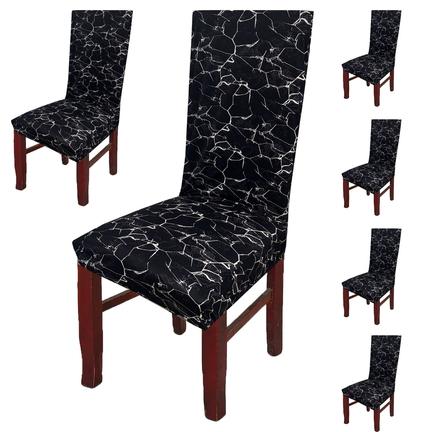     			GIFTS ISLAND 6 Seater Polyester Chair Cover ( Pack of 6 )
