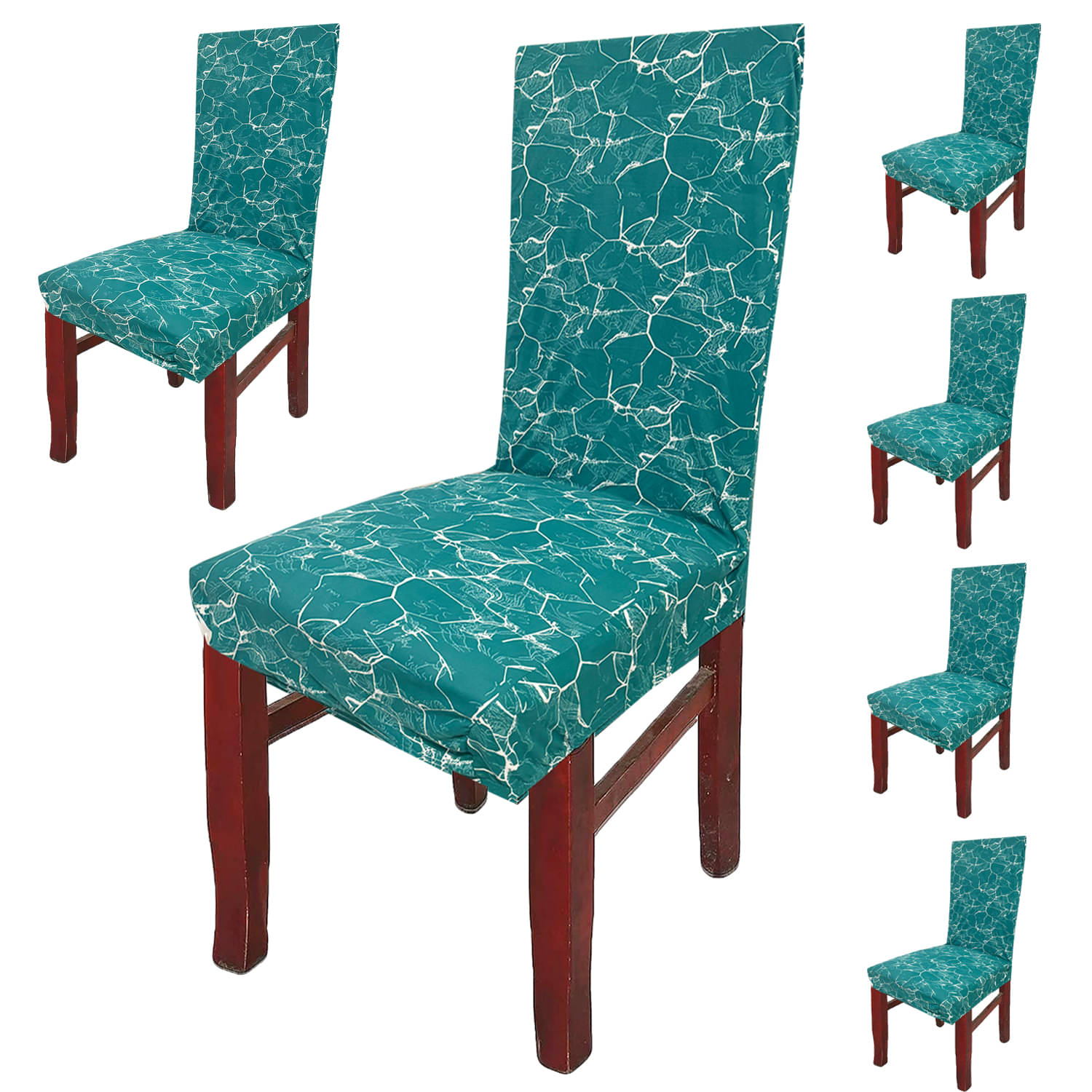     			GIFTS ISLAND 6 Seater Polyester Chair Cover ( Pack of 6 )